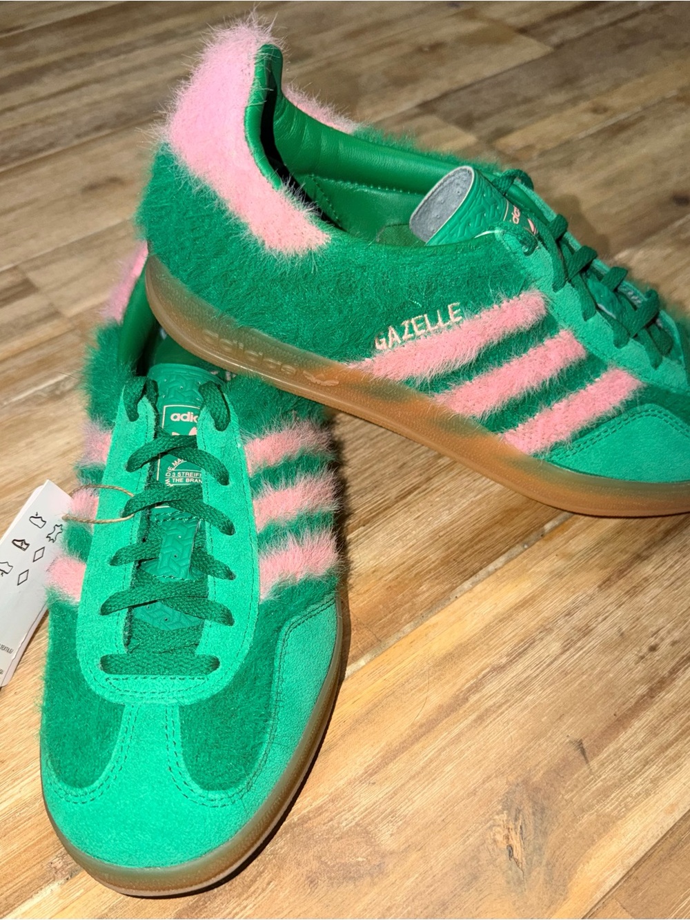 adidas Green and Light Pink Women's Athletic Sneakers